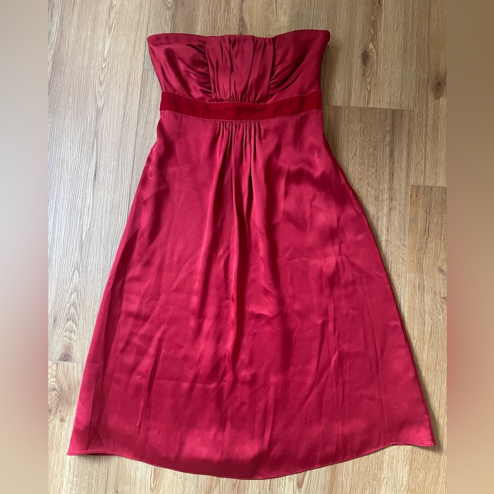Vintage Banana Republic strapless silk dress